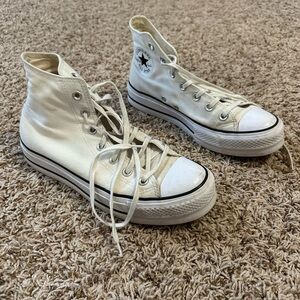 White High Top Platform Converse